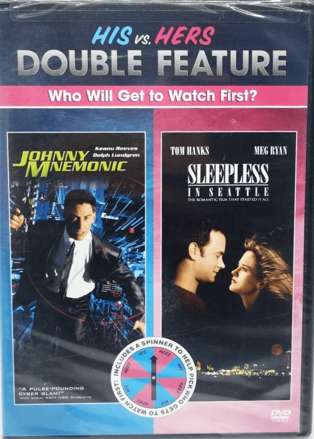Johnny Mnemonic Sleepless In Seattle Double Feature 2-Disc DVD BRAND NEW!!!