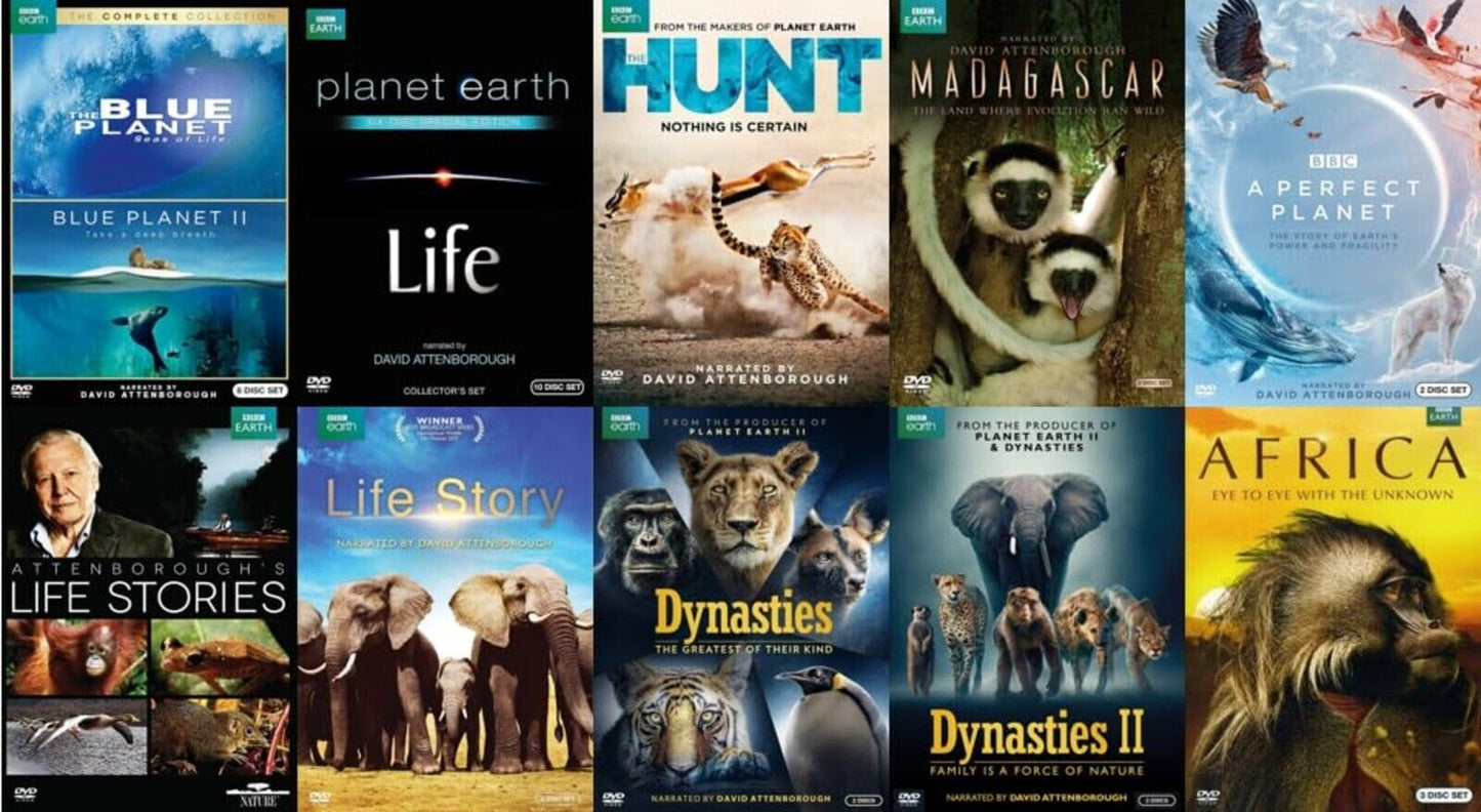 David Attenborough 12-Volume BBC Earth DVD Collection BRAND NEW!!!