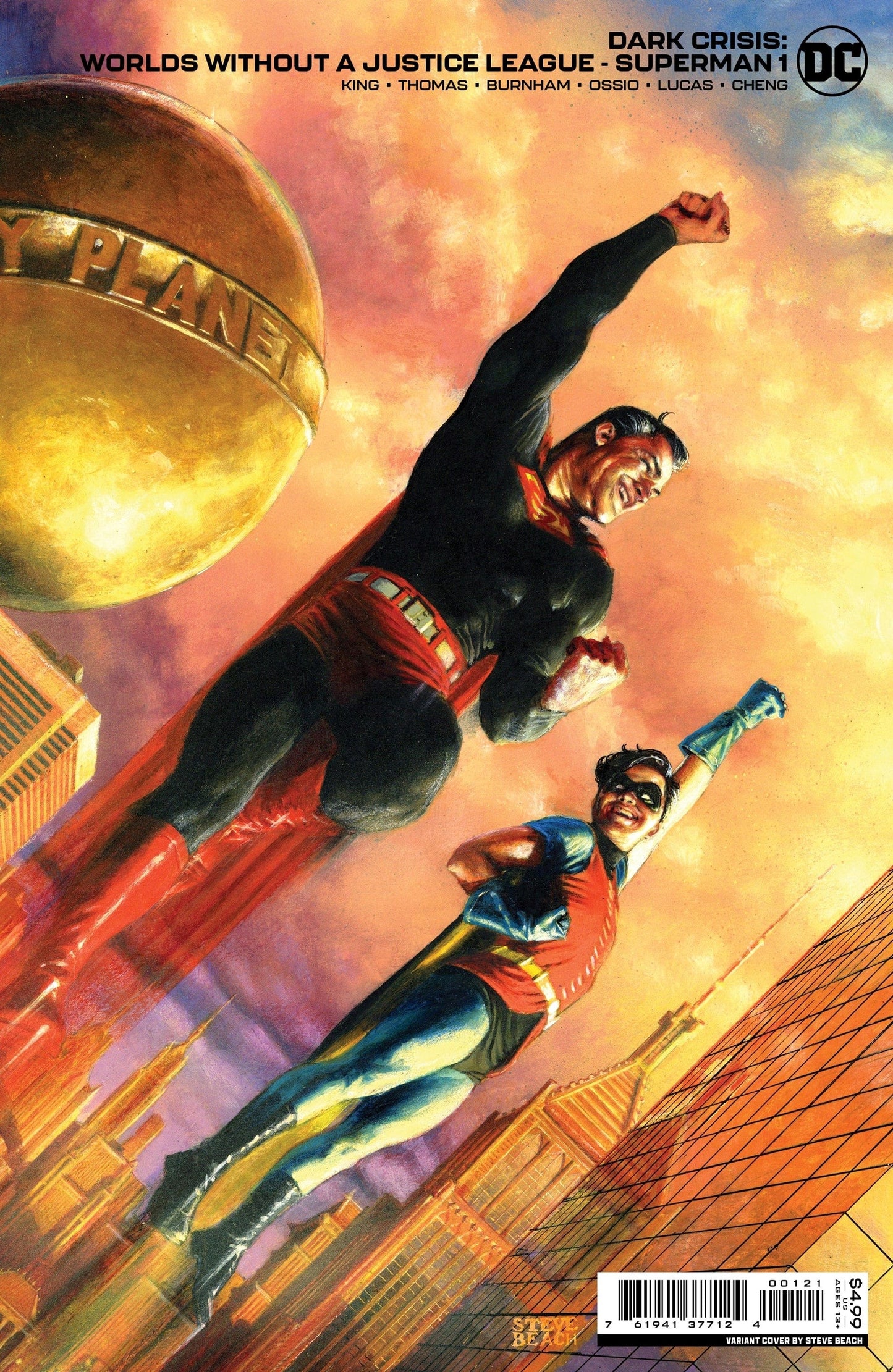 Dark Crisis: World's Without A Justice League - Superman #1 Steve Beach Card Stock 1:25 Incentive Variant Cover