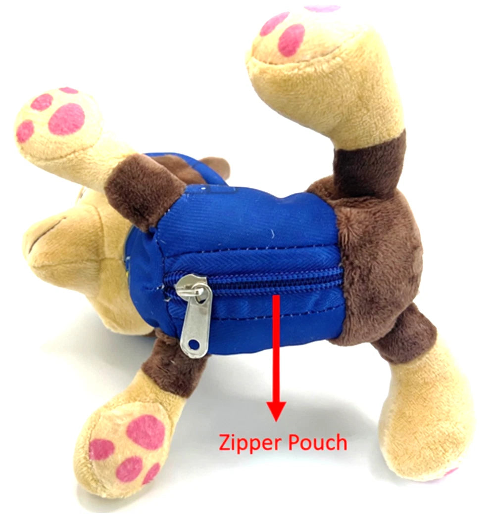 Paw Patrol Chase 8" Plush Toy w/ Bag Clip & Zipper Pouch - Stuffed Animal