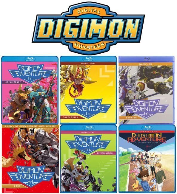 DIGIMON ADVENTURES TRI SEASONS 1-5 + LAST Evolution Kizuna NEW!!! Blu-ray + DVD