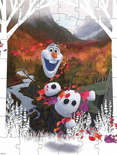 Disney Frozen 2 48-Piece Surprise Puzzle in Plastic Gem-Shaped Storage Case