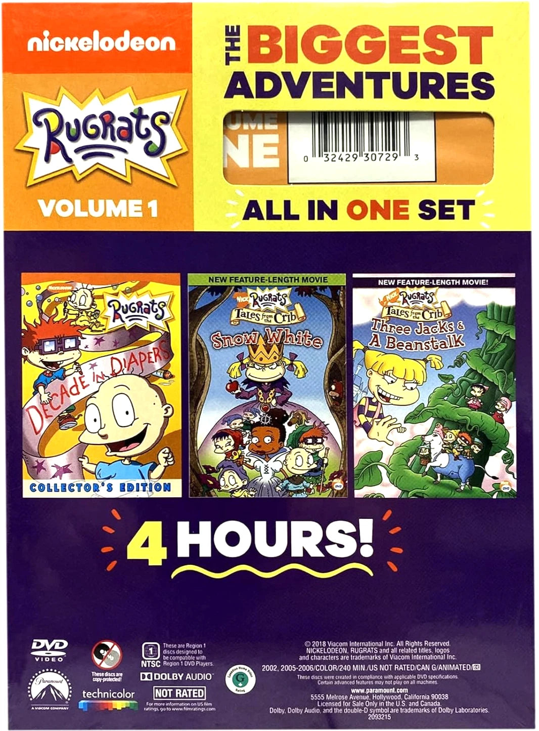 Nickelodeon Rugrats Big Hits Volume 1 (DVD) BRAND NEW!!! & SEALED!!!