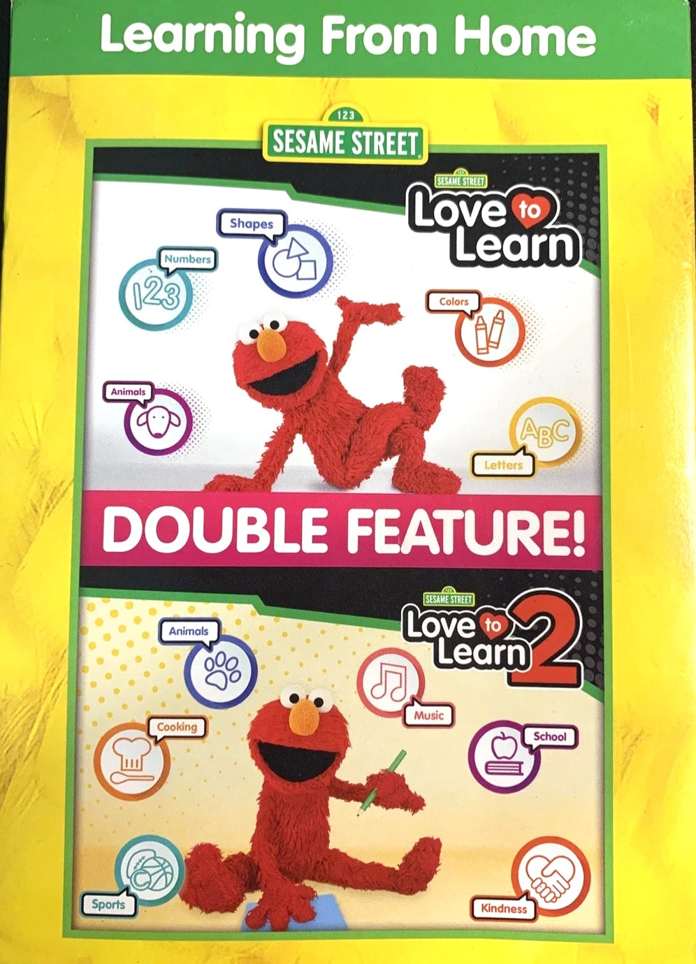 SESAME STREET DOUBLE FEATURE LOVE TO LEARN/LOVE TO LEARN 2 (DVD) BRAND NEW!!!