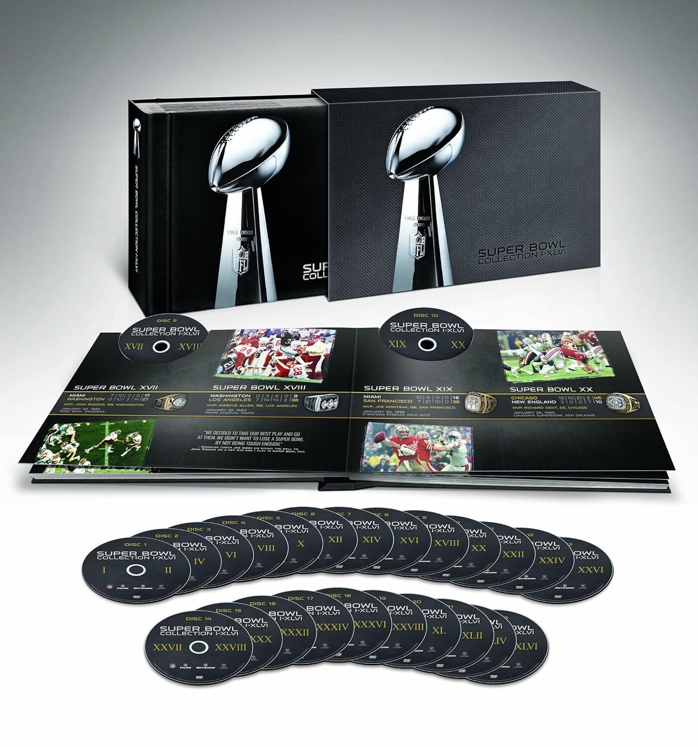SUPER BOWL COLLECTION I-XLVI DVD full description on the back cover BRAND NEW!!!