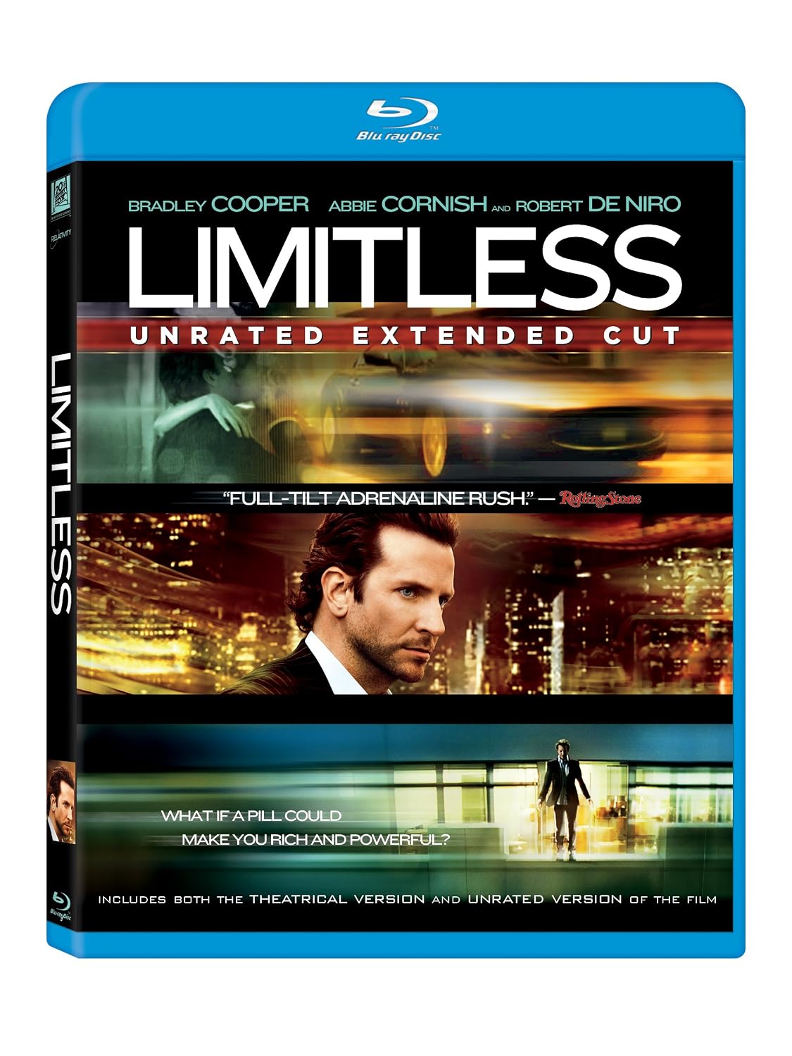 Limitless (Unrated Extended Cut) (Blu- ray) NEW!!