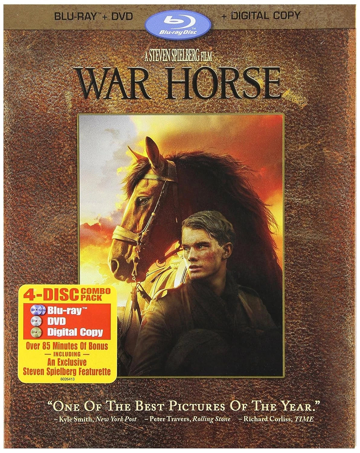 War Horse Four Disc Combo (Blu-ray + DVD + Digital) BRAND NEW!!! & SEALED!!!