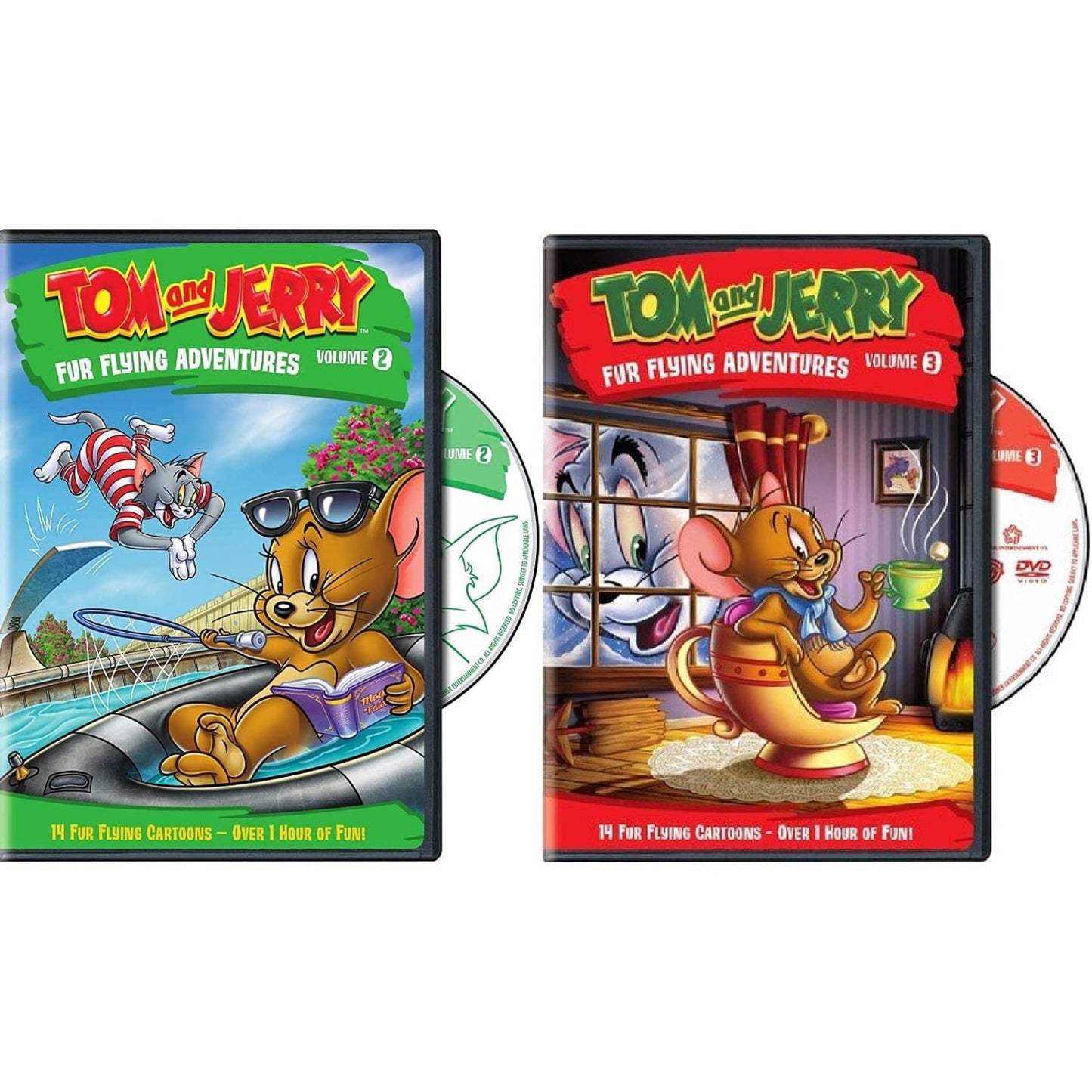 Tom & Jerry Show Fur Flying Adventures Volume 2 / 3 Cartoons (2 Disc DVD)