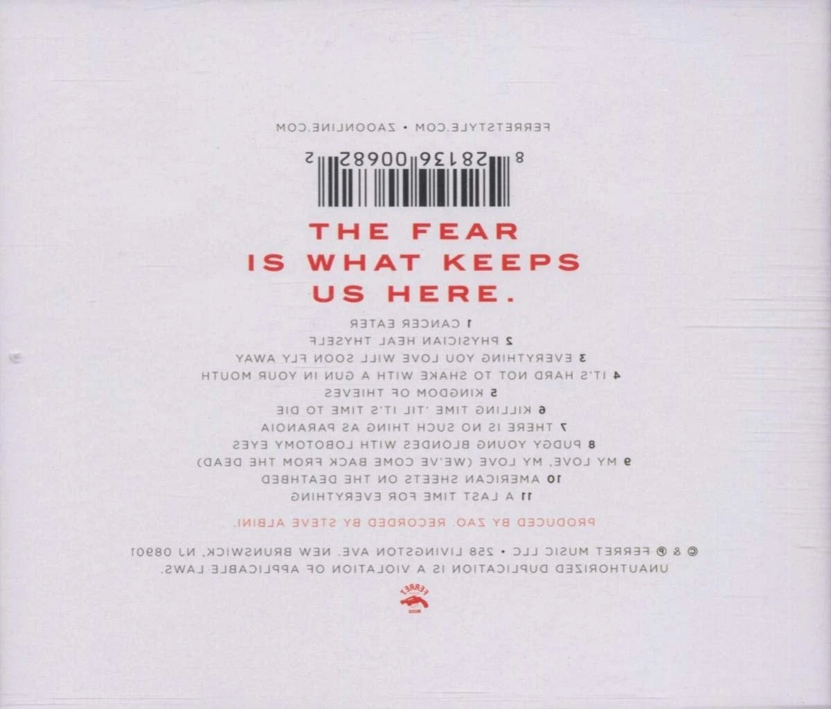 Zao The Fear That Keeps Us Here. (CD) BRAND NEW!!! & SEALED!!!