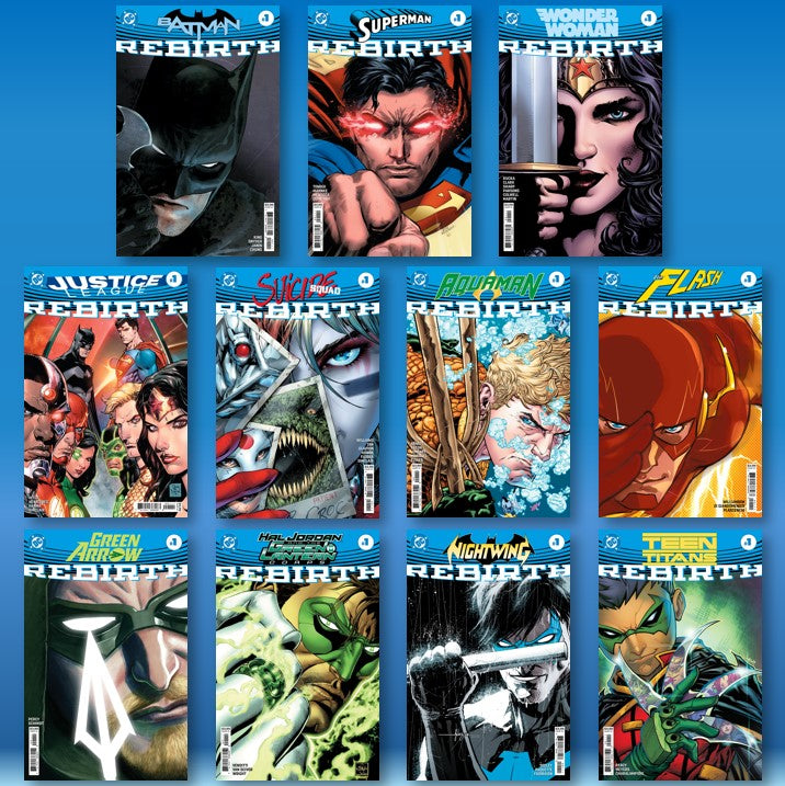 DC Comics "Rebirth" 11-Comic Book Bundle - All #1 Issues