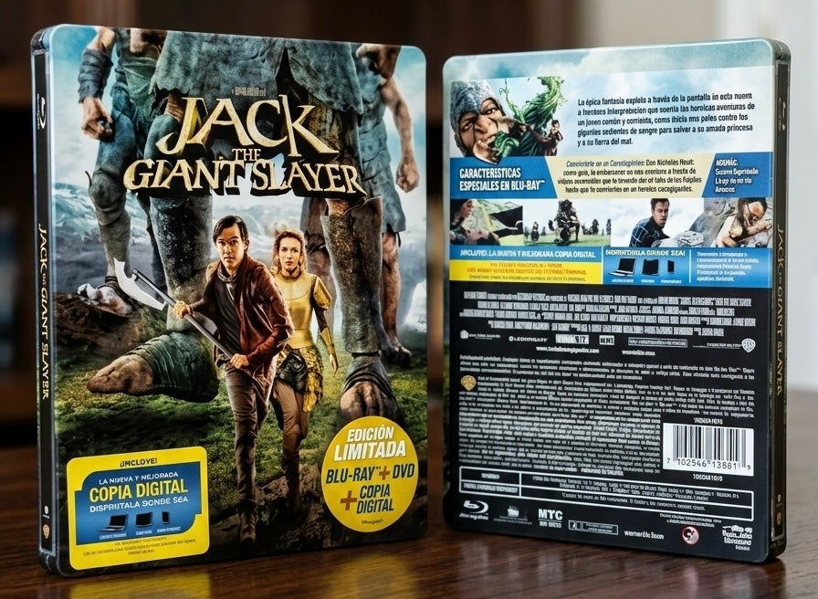 Jack the Giant Slayer (Steelbook Blu-ray) Spanish Artwork , New!!