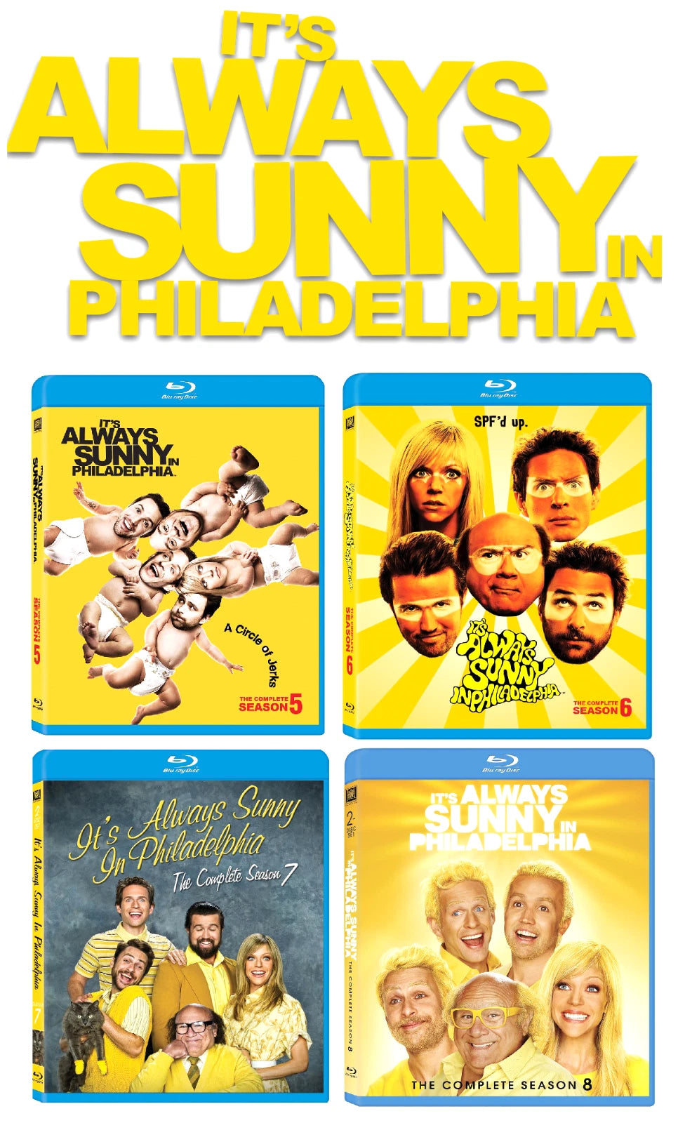 It's Always Sunny in Philadelphia SEASONS 5-8 (BLU-RAY) BRAND NEW!!! & SEALED!!!