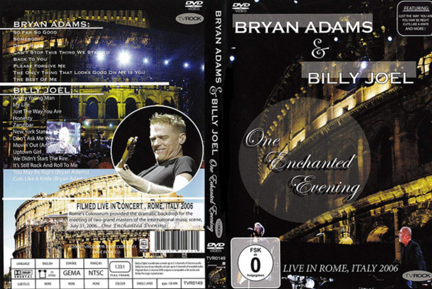 BRYAN ADAMS & BILLY JOEL DVD