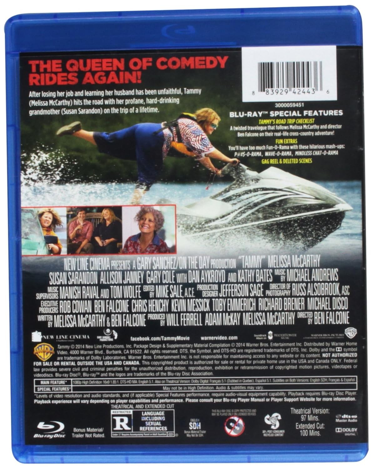 Tammy (Blu-Ray) Extended Cut - BRAND NEW!!! & SEALED!!!