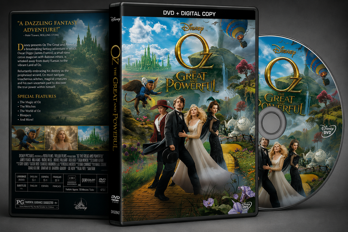 Oz the Great and Powerful (DVD + Digital Copy) Disney, Region 1/A