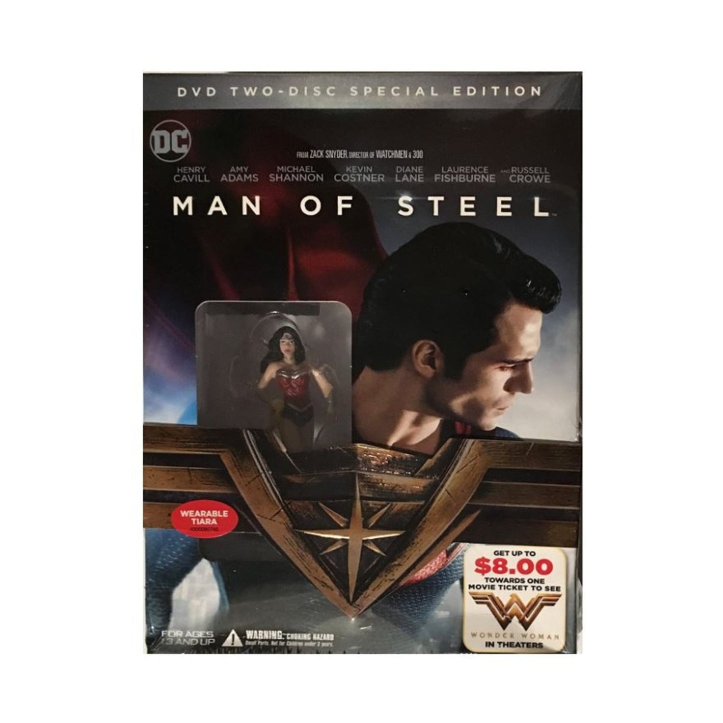 Man of Steel Two-Disc + Wonder Woman Collectible Action Figure Exclusive Movie Special Edition Set