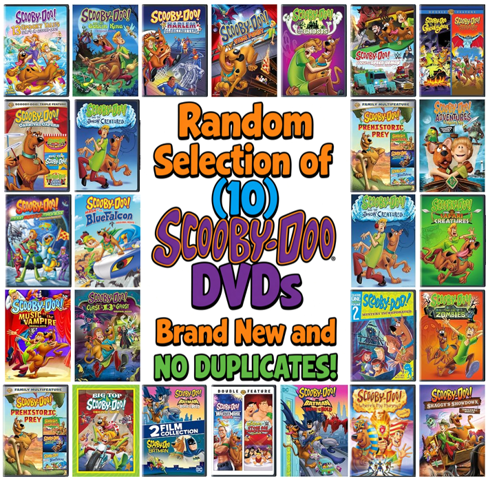 Scooby-Doo DVDs - (10) Randomly Selected DVDs *NO DUPLICATES* Animated Movies & Cartoon Episodes *BRAND NEW*