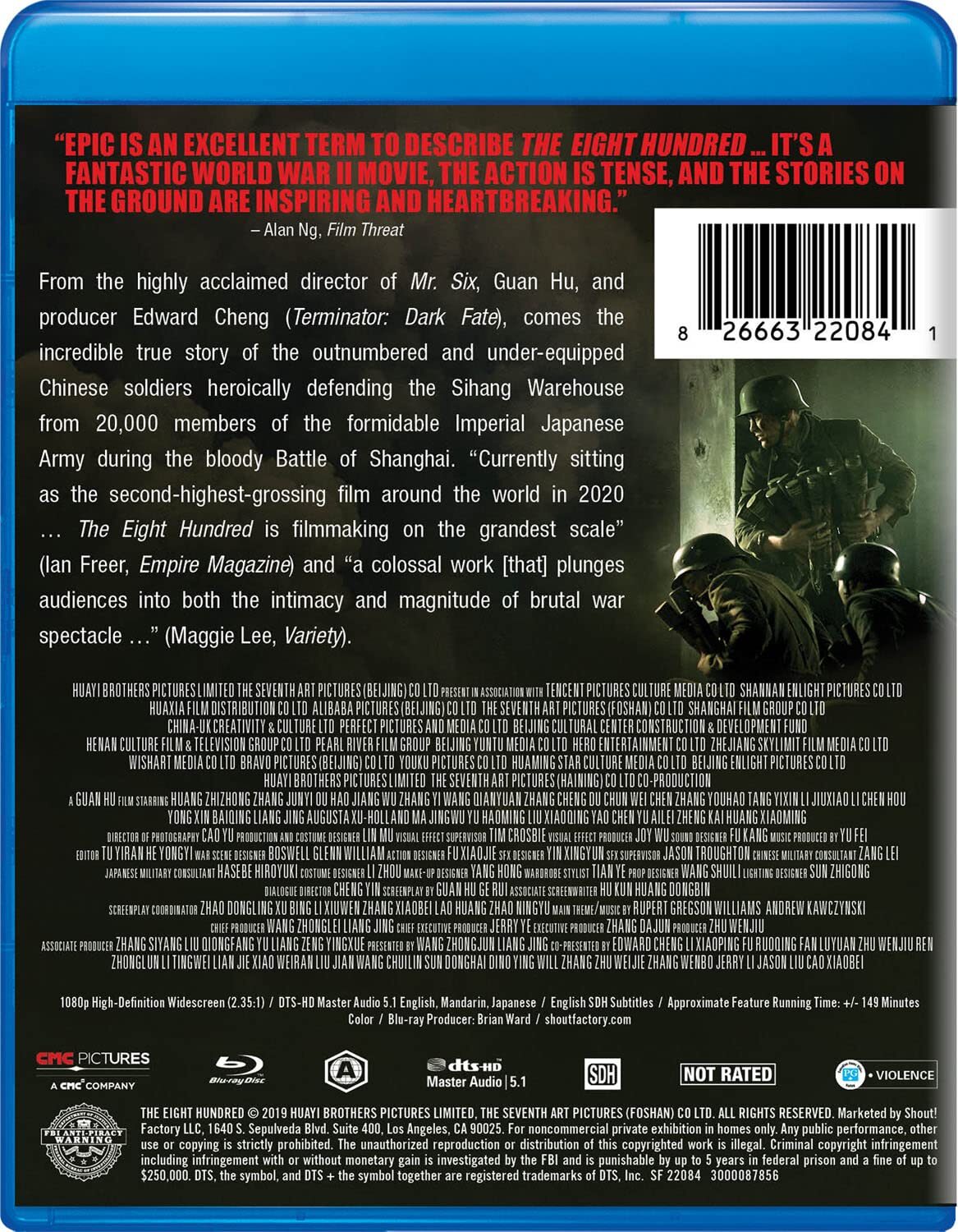 THE EIGHT HUNDRED (BLU-RAY) BRAND NEW!!! & SEALED!!!