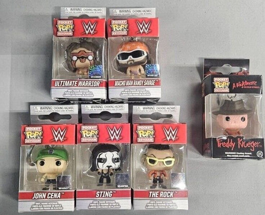 FUNKO POP WWE Keychain lot pick & choose new sting/the rock/john Cena/and more