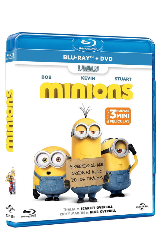 Minions Español Latino (BD+DVD) Brand New!!