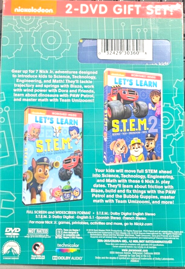 Let's Learn: S.T.E.M.: Volume 1 &2 (DVD) BRAND NEW!!!