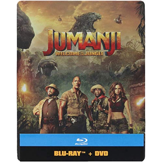 Jumanji Welcome To The Jungle Steelbook (Jumanji En La Selva) Blu-Ray + Dvd (EnglishSpanish & French Audio & Subtitles) Region Free