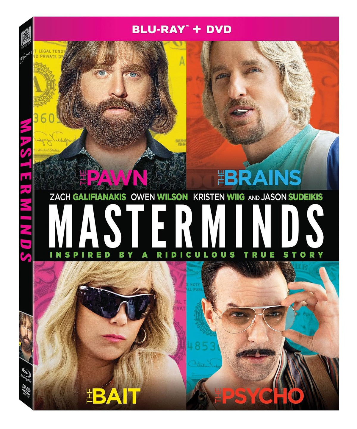 MASTERMINDS (2016) (BLU-RAY + DVD) BRAND NEW!!! & SEALED!!!