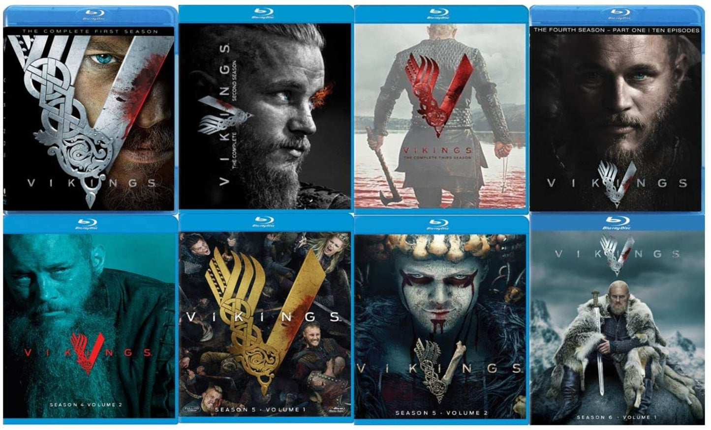 Vikings: The Complete First, Second, Third, Fourth Part One, Fourth Part Two, Fifth Part One, Fifth Part Two & Sixth Part 1 [Seasons 1, 2, 3, 4.1, 4.2, 5.1, 5.2, 6.1] Series Collection [Blu-ray]