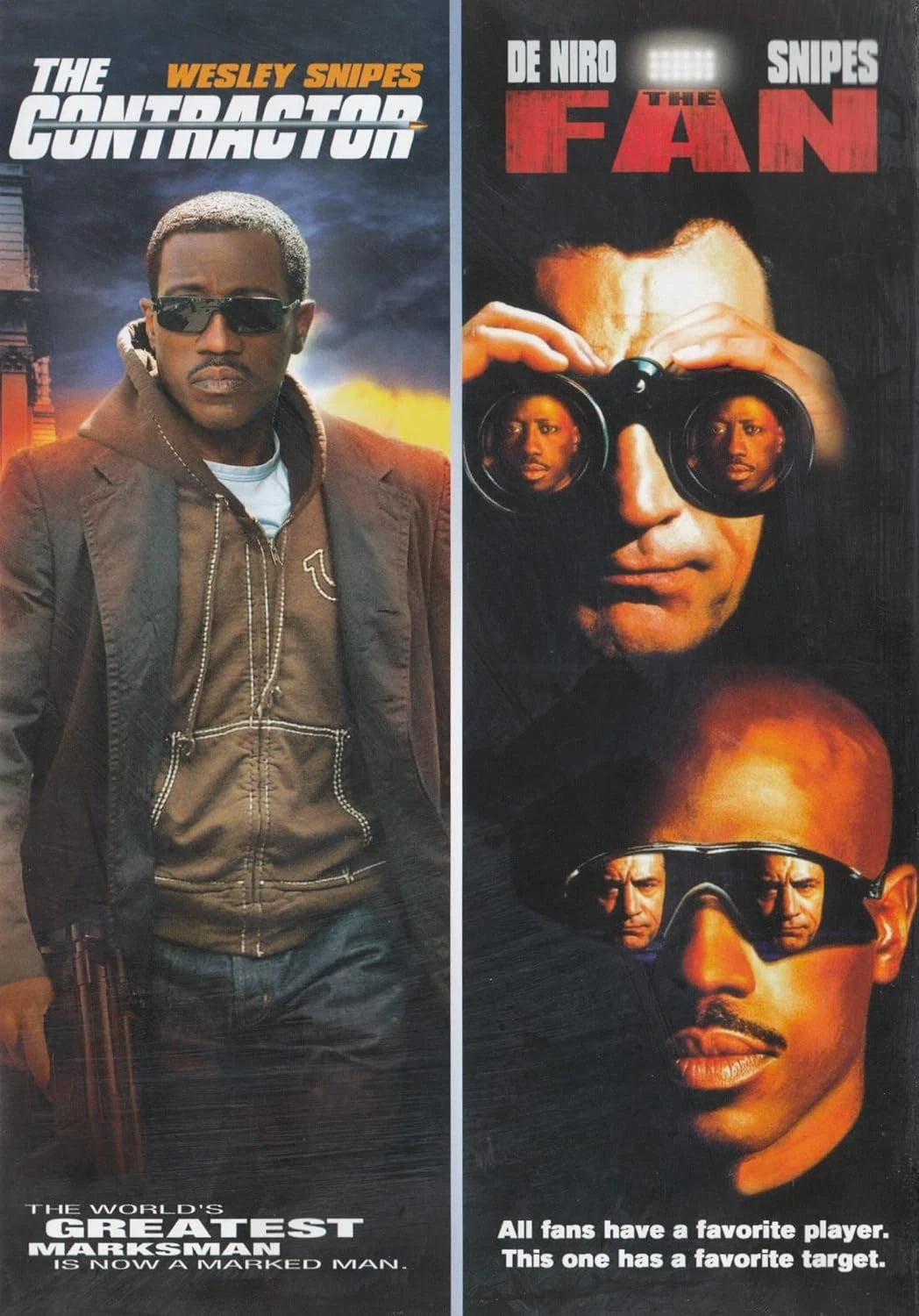 WESLEY SNIPES DOUBLE FEATURE THE CONTRACTOR / THE FAN (DVD) BRAND NEW!!!