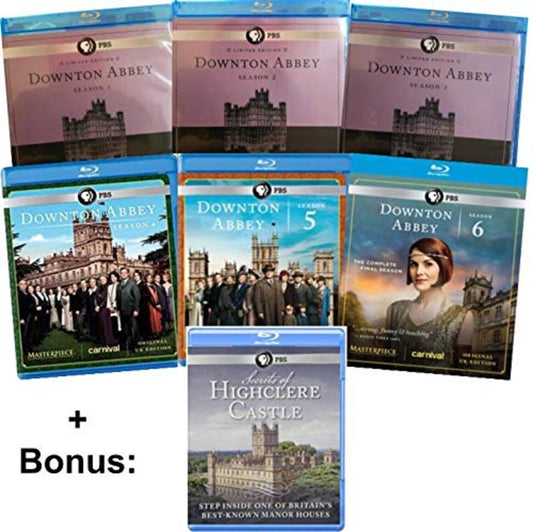 Downton Abbey Complete Series 1-6 + Bonus "Secrets of Highclere Castle BRAND NEW