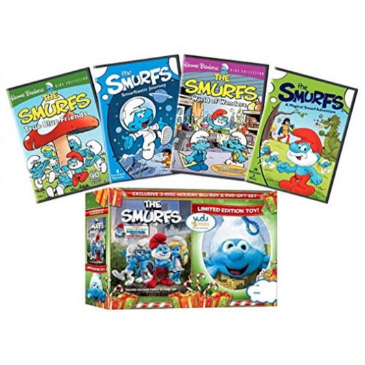 Ultimate Smurfs DVD Collection: The Smurfs: The Movie / True Blue Friends / The Smurfs and Friends / The Smurfs Season 1 V1 + Limited Edition Plush Toy + Bonus Blu-ray Edition