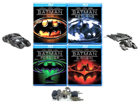 4 Film Favorites Batman Collection + 3 Toys (Pod, Bat, Tumbler) [Blu-ray] NEW!!!