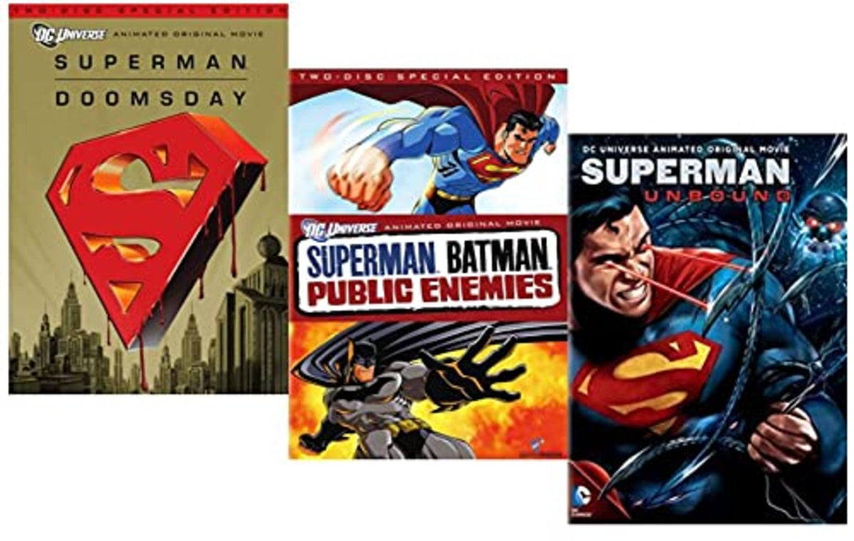 Superman Super Hero Bundle - Superman & Batman: Public Enemies / DCU: Superman: Unbound / Superman Doomsday [5-Disc DVD Set]