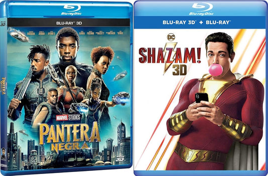 DC & Marvel Studios Superheroes in 3D - Black Panther & Shazam! [3D Blu-ray]