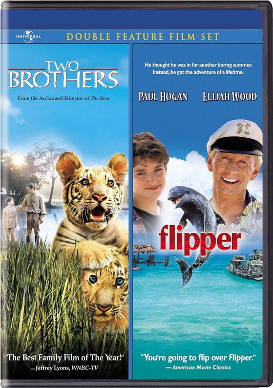 TWO BROTHERS & FLIPPER - Double Feature (DVD) BRAND NEW!!! & SEALED!!!