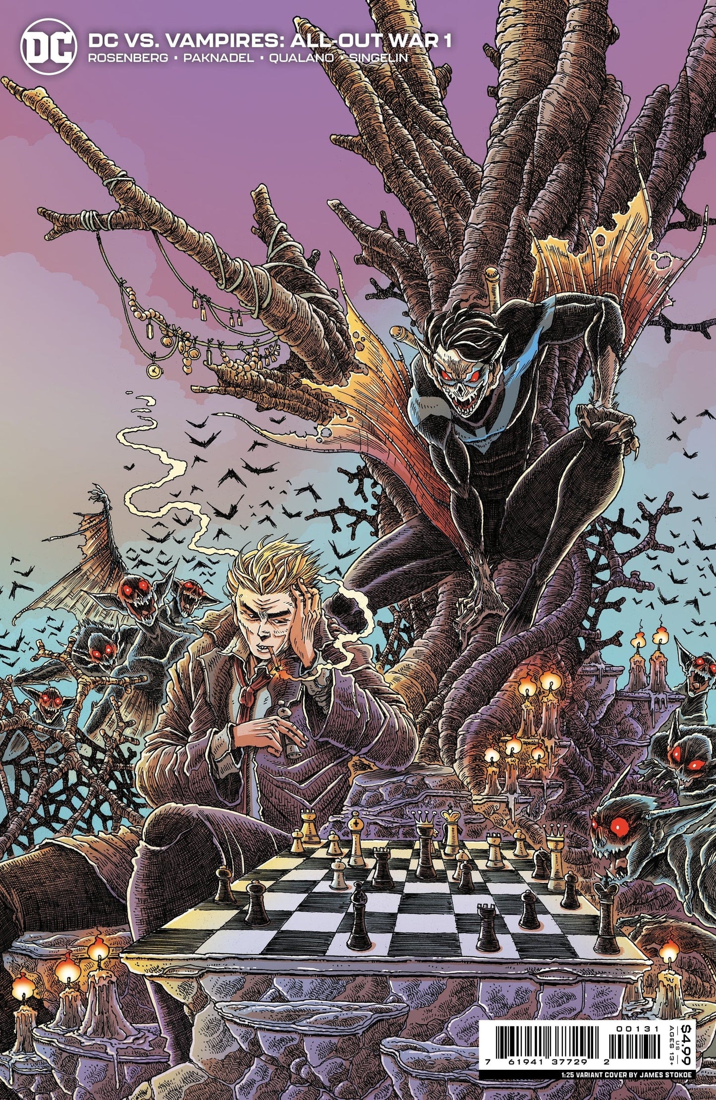 DC vs Vampires: All-Out War #1 Cover C James Stokoe Card Stock 1:25 Incentive Variant Cover
