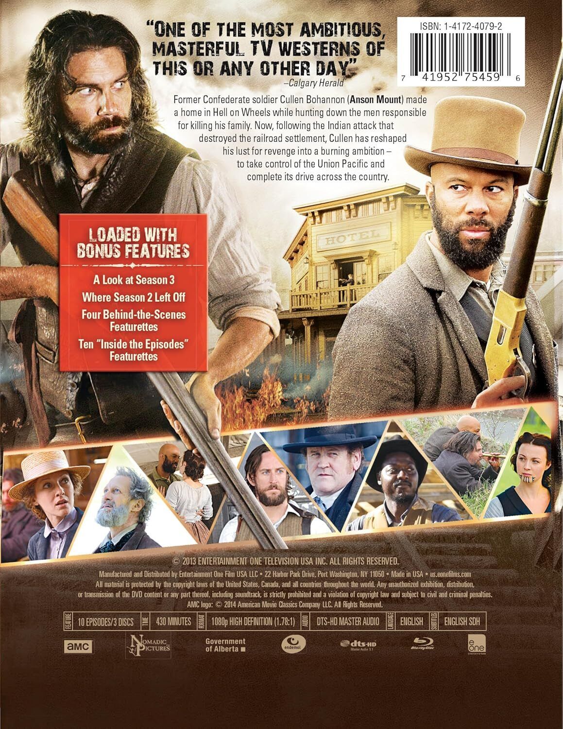 Hell on Wheels: The Complete Third Season (Blu-ray) BRAND NEW!!!