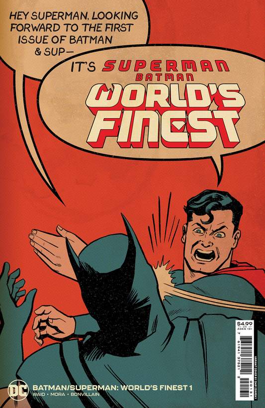 Batman Superman Worlds Finest #1 - Cover G Incentive Chip Zdarsky Superman Slap Battle Card Stock 1:25 Ratio Incentive Variant Cover