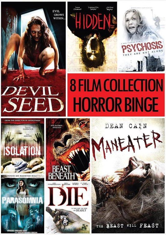 Horror Binge: 8 Horror Features (DVD, 2015, 2-Disc Set) BRAND NEW!!!