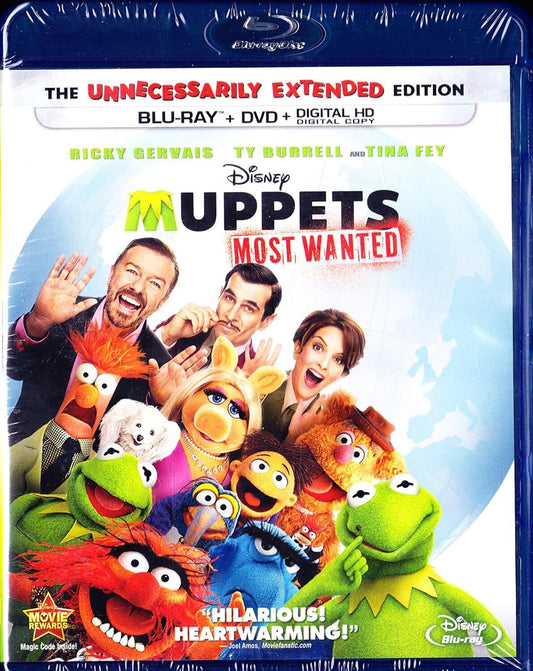 Muppets Most Wanted (Blu-ray/DVD, Digital 2-Disc) BRAND NEW!!!
