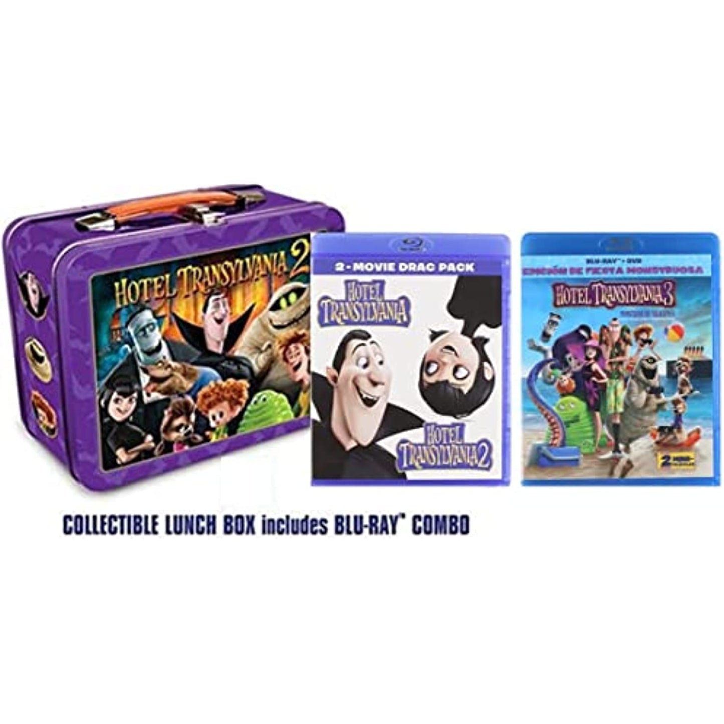 Hotel Transylvania Trilogy Blu-Ray Collection: Hotel Transylvania 1 & 2Hotel Transylvania 3: Summer Vacation + 2 Mini-Movies + Lunchbox