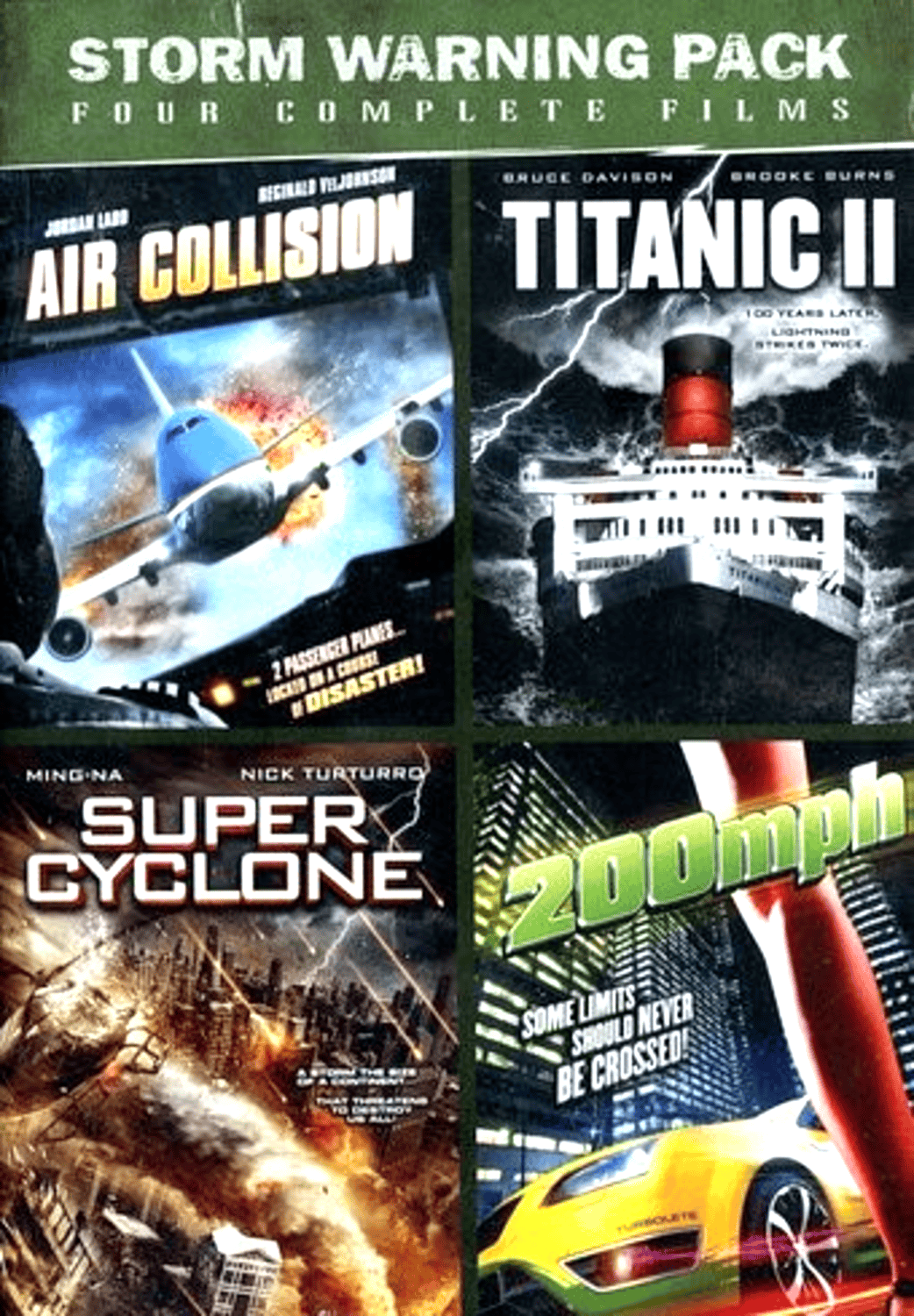 Storm Warning Pack (Air Collision / Titanic II / Super Cyclone / 200mph) (4-DVD)