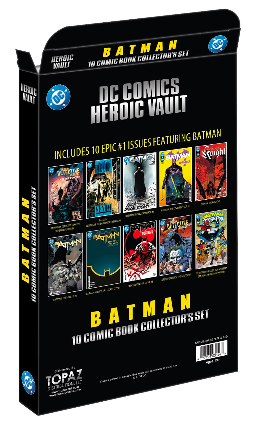 DC Comics Heroic Vault: Batman Series Volume 1 - 10 Comic Book Limited Edition Collector’s Set (All #1 Issues)