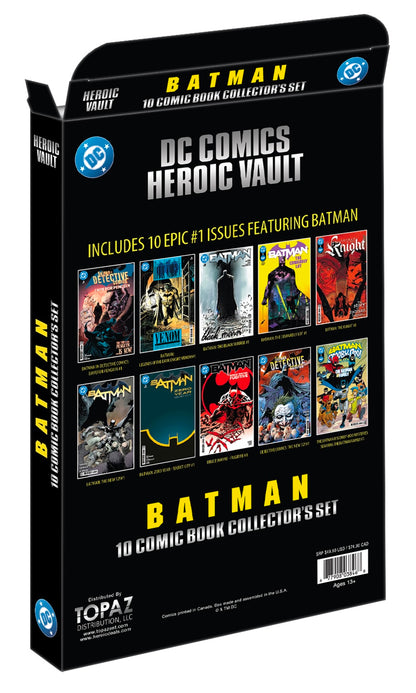 DC Comics Heroic Vault: Batman Series Volume 1 - 10 Comic Book Limited Edition Collector’s Set (All #1 Issues)