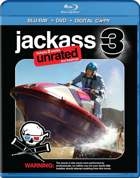 Jackass 3 (Two-Disc Anaglyph 3D DVD / Blu-ray Combo + Digital Copy) BRAND NEW