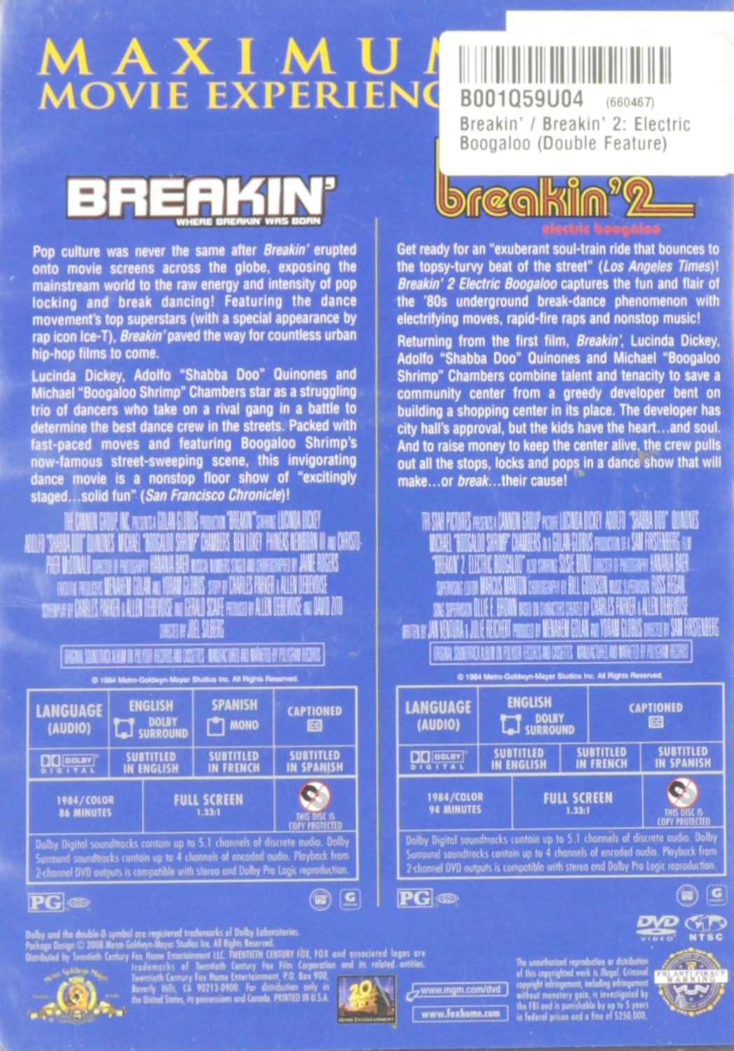 Breakin' / Breakin' 2: Electric Boogaloo (Double Feature)