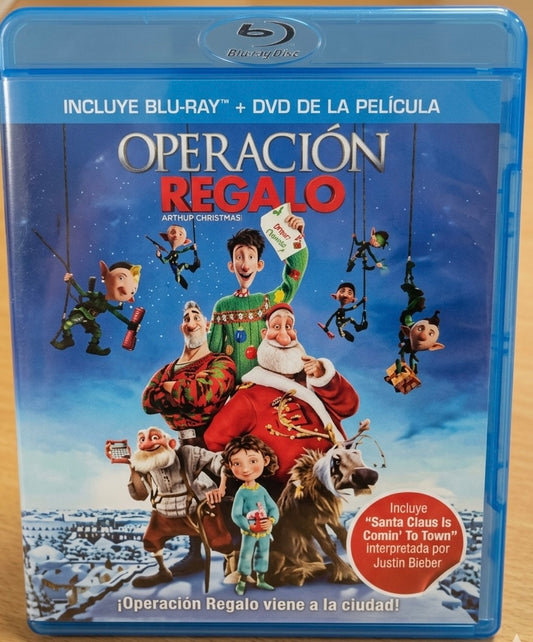 Arthur Christmas (Blu-ray + DVD) Spanish Artwork , Brand New!!