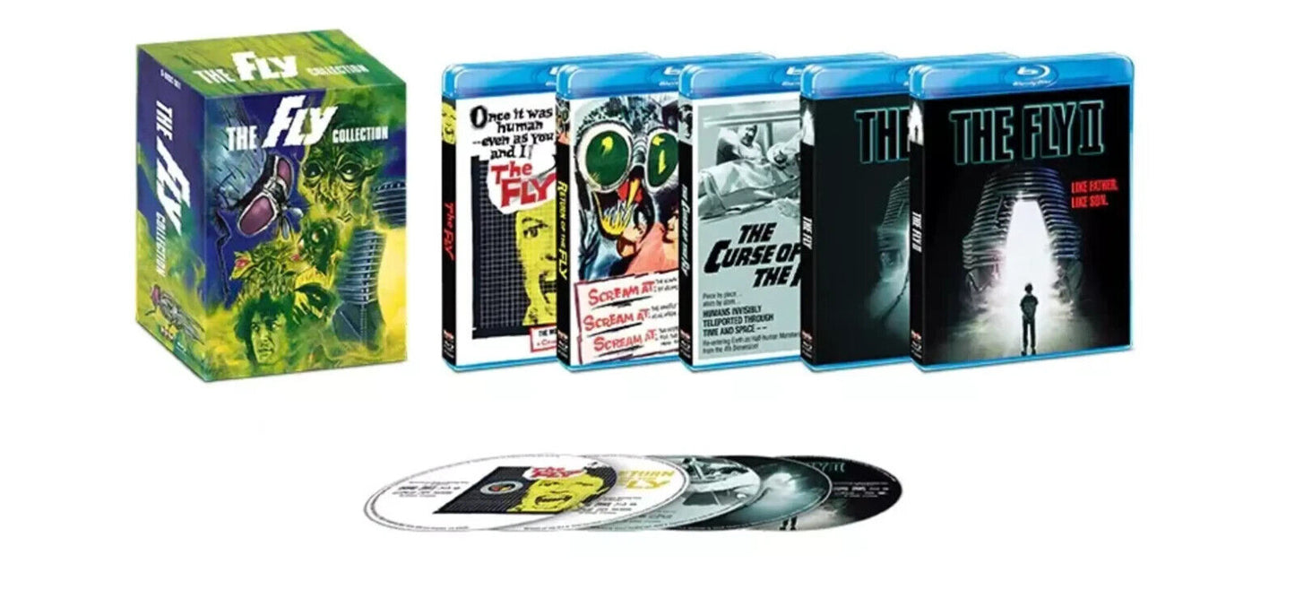 THE FLY-COMPLETE COLLECTION 1959-1989 Scream Factory 5 Film Blu-Ray Box NEW!!!