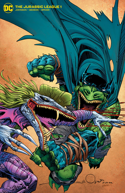 Jurassic League #1 Cover C Walter Simonson Megalustre Dino Skin Card Stock 1:25 Incentive Variant Cover