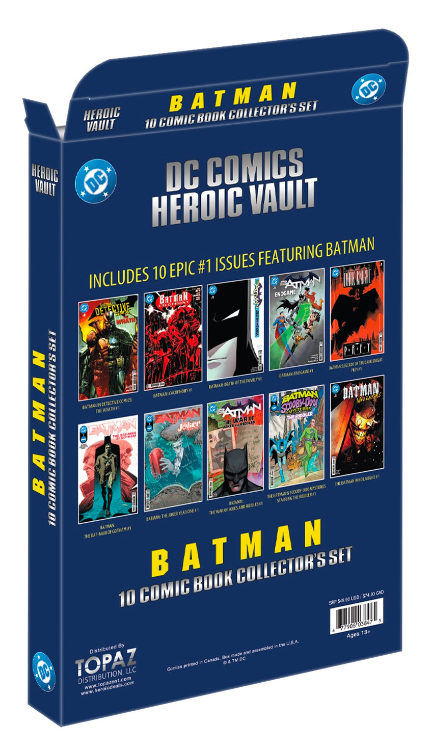 DC Comics Heroic Vault: Batman Series Volume 2 - 10 Comic Book Limited Edition Collector’s Set (All #1 Issues)